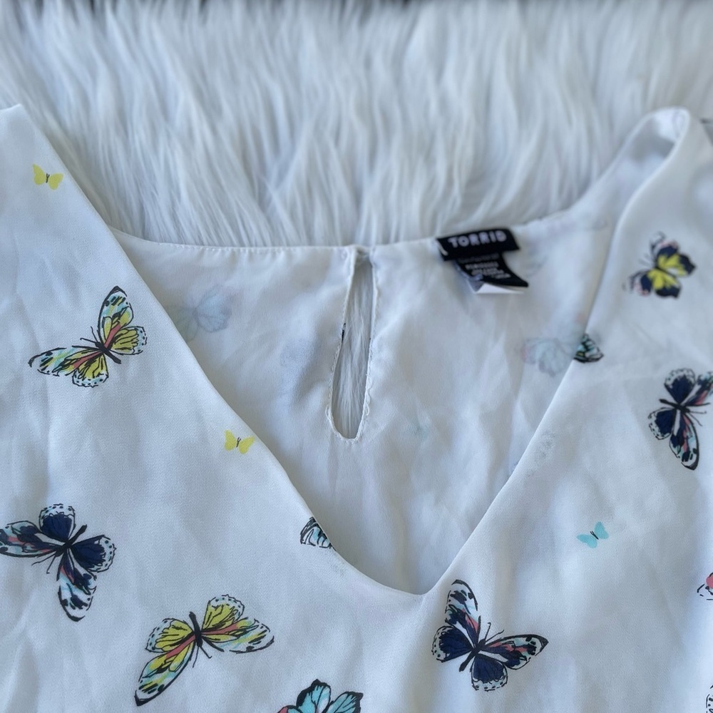 Torrid - Layered Butterfly Tank Top - Size 3 (Women's 3X) - Picture 5 of 12
